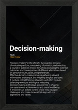 Listing image for Decision Making Framed Wall Art Poster Canvas Print Picture
