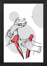 Listing image for Relationship Line Art Framed Wall Art Poster Canvas Print Picture