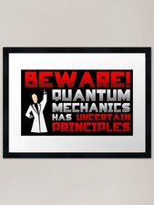 Listing image for Uncertainty Principle Framed Art Pr Framed Wall Art Poster Canvas Print Picture