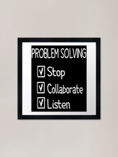 Listing image for Funny problem solving Framed Art Pr Framed Wall Art Poster Canvas Print Picture