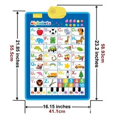 Listing image for Electronic ABC Learning Wall Chart Talking Alphabet 123 Educational Poster Large