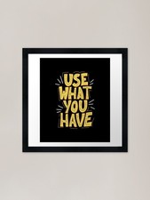 Listing image for Use What You Have - Save The Planet Framed Wall Art Poster Canvas Print Picture