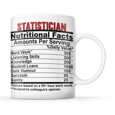 Listing image for Statistician - Funny Nutritional Facts - Statistics Expert Mug
