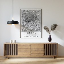 Listing image for London England City Street Map Print London Wall Art Home decor Poster