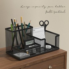 Listing image for Metal Mesh Desk Organiser Stationery Pen Pencil Holder Tidy Storage For Office