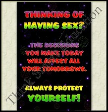Listing image for SEX EDUCATION THINKING OF SCHOOL EDUCATIONAL POSTER - A3 SIZE 11.7 x 16.5"