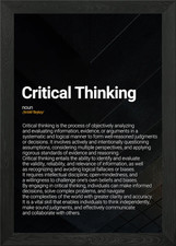 Listing image for Critical Thinking Framed Wall Art Poster Canvas Print Picture