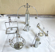Listing image for Vintage Chrome Executive Desk Toy's Kinetic Balance - Retro bundle