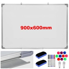 Listing image for Magnetic Whiteboard Large 900x600 White Board Dry Wipe Notice Office School Home
