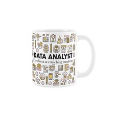 Listing image for Data Analyst Mug - Novelty IT Statistics Gift Tea/Coffee White Ceramic Cup