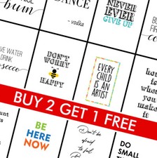 Listing image for Inspirational Quotes Poster Prints - Motivational Posters - Funny Wall Home Art