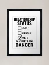 Listing image for Relationship Status Single Married Framed Wall Art Poster Canvas Print Picture
