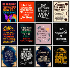 Listing image for Motivational Quote Poster Wall Art Gym Office Bedroom Home Decor A4 A3 A5