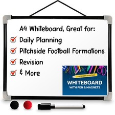 Listing image for A4 Magnetic Whiteboard Dry Wipe Small Memo Notice Board for Office Home Eraser
