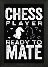 Listing image for chess chess player gift Framed Wall Art Poster Canvas Print Picture
