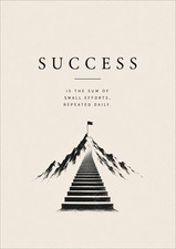 Listing image for A4 Laminated SUCCESS Motivational Poster | Minimalist Wall Art | Home Office Stu