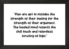 Listing image for logic quotes Framed Wall Art Poster Canvas Print Picture