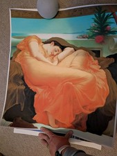 Listing image for FLAMING JUNE Vintage Fine Art poster would look great in a frame POSTER 20x24