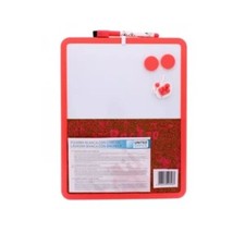 Listing image for A4 Magnetic Whiteboard & Pin Board Kit Dry Wipe Office Home Notice Eraser Pink