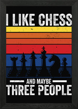 Listing image for chess chess player gift Framed Wall Art Poster Canvas Print Picture