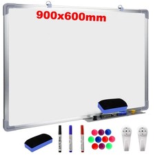 Listing image for Magnetic Whiteboard Large 900x600 White Board Dry Wipe Notice Office School Home