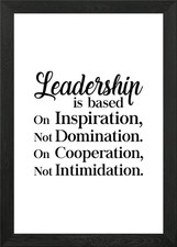 Listing image for Leadership Quotes Wall Art Framed Wall Art Poster Canvas Print Picture