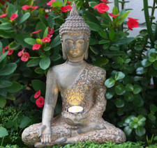 Listing image for 🌞 Solar Meditating Buddha Statue Outdoor Garden Light | Zen Decor Waterproof Re