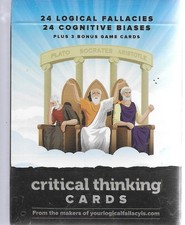 Listing image for Critical Thinking Cards 24 Logical Fallacies 24 Cognitive Biases - NEW! Sealed