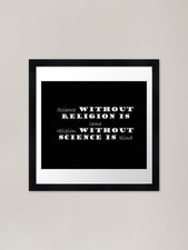 Listing image for PHILOSOPHY QUOTES - science without Framed Wall Art Poster Canvas Print Picture