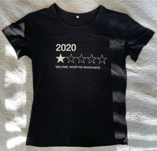 Listing image for 2020 Very Bad Would not Recommend T- Shirt, Quarantined Black Size S Memorabilia