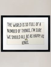 Listing image for I`sure we should all be as happy Framed Wall Art Poster Canvas Print Picture