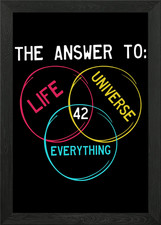 Listing image for Answer 42 Framed Wall Art Poster Canvas Print Picture