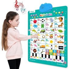 Listing image for Interactive Alphabet Wall Chart Talking ABC Electronic Poster Toy Learning Presc