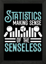 Listing image for Statistics Making Sense Of Framed Wall Art Poster Canvas Print Picture