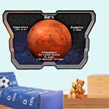 Listing image for Educational Mars Statistics Wall Sticker Art Mural Print Poster Room Decor QM4