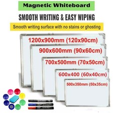 Listing image for Magnetic Whiteboard Small Large Dry Wipe Notice Board Office School Home Wall