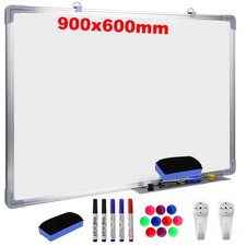 Listing image for Magnetic Whiteboard Large 900x600 White Board Dry Wipe Notice Office School Home