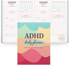 Listing image for ADHD Planner for Adults, A4 with 30 Pages Productivity Planner Notebook to Impro