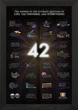 Listing image for 42 is the Ultimate Answer Framed Wall Art Poster Canvas Print Picture
