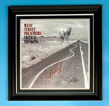 Listing image for Manic Street Preachers Signed Photo Framed & COA Auto Critical Thinking Poster